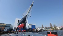 Superyacht Athos at her launch in 2010